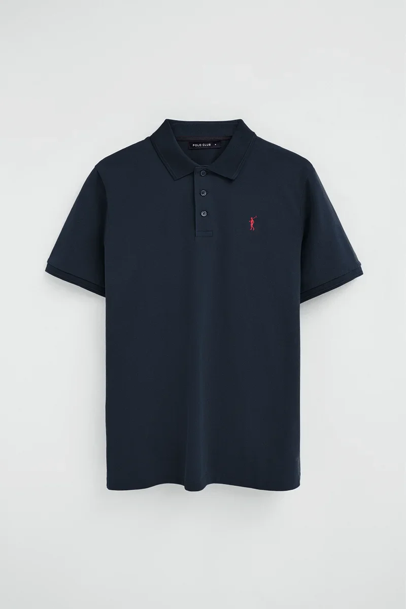Men’s 5-pack polo shirts in light blue, navy blue, white, bottle green and maroon with short sleeves and Rigby Go embroidery - Image 11