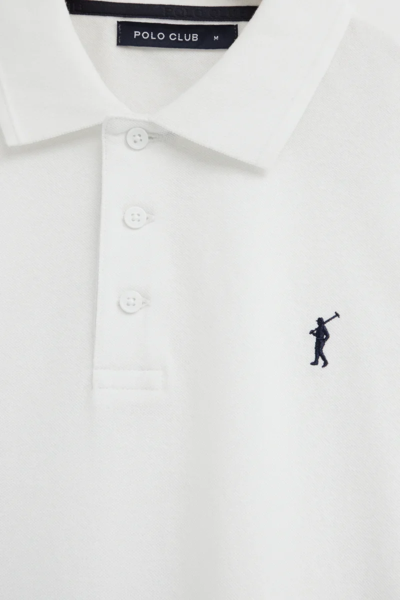 Men’s 5-pack polo shirts in light blue, navy blue, white, bottle green and maroon with short sleeves and Rigby Go embroidery - Image 9