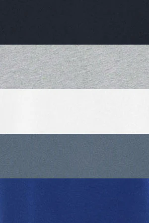 Men’s 5-pack T-shirts in navy blue, grey marl, white, denim blue and royal blue with short sleeves and Rigby Go embroidery - Image 19