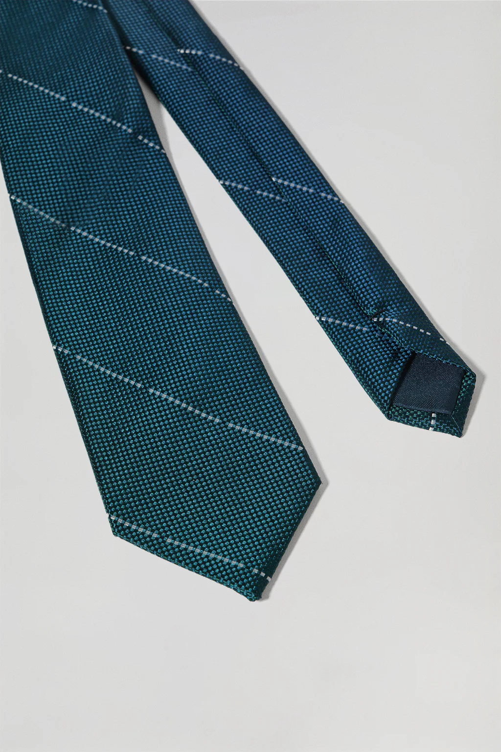 Silk tie and handkerchief set with embroidered Polo Club detail - Image 3