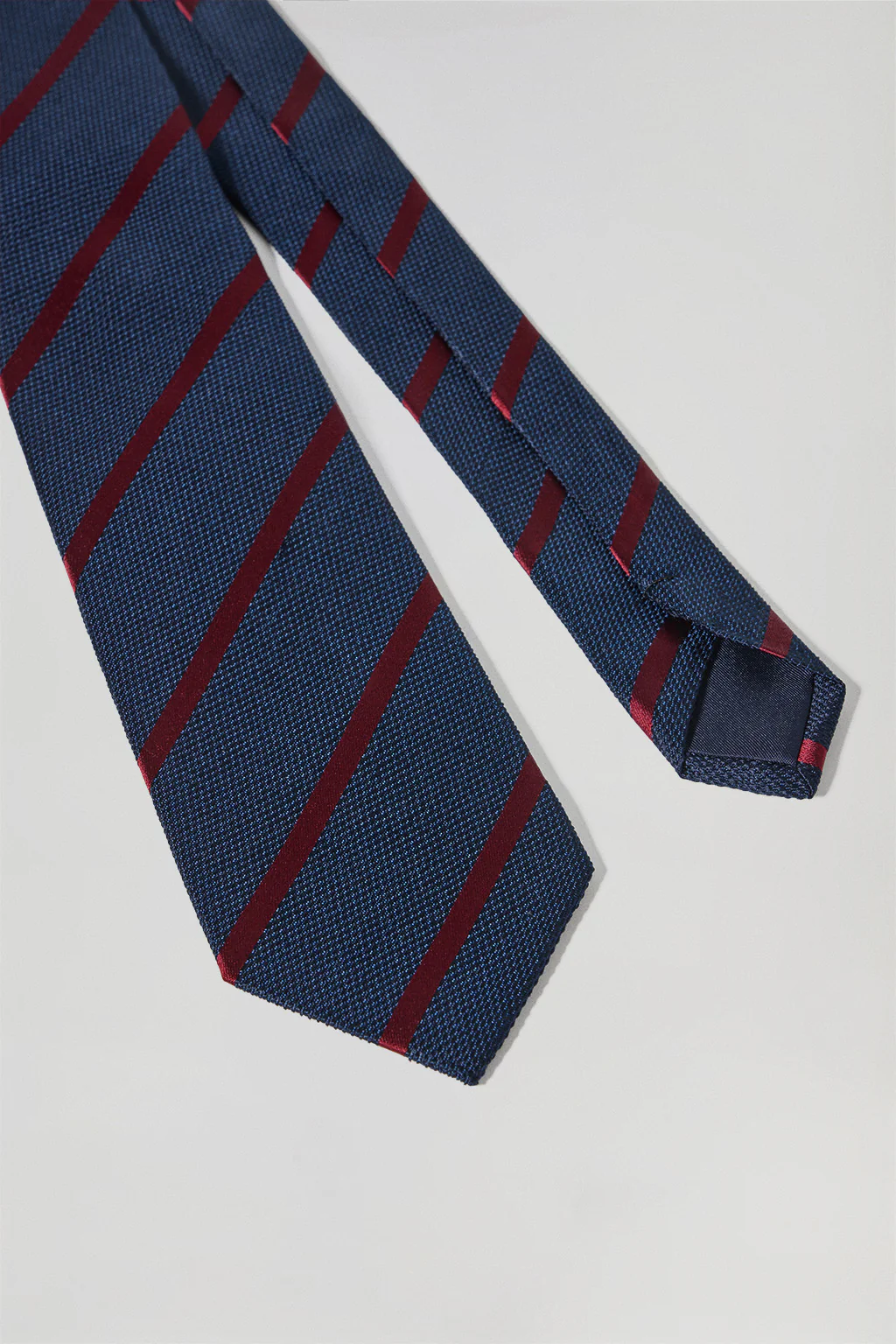 Silk tie and handkerchief set with embroidered Polo Club detail - Image 3