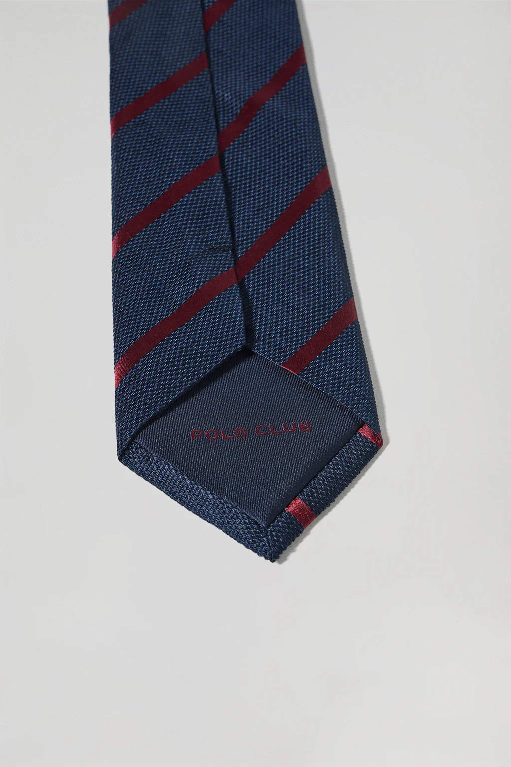 Silk tie and handkerchief set with embroidered Polo Club detail - Image 4