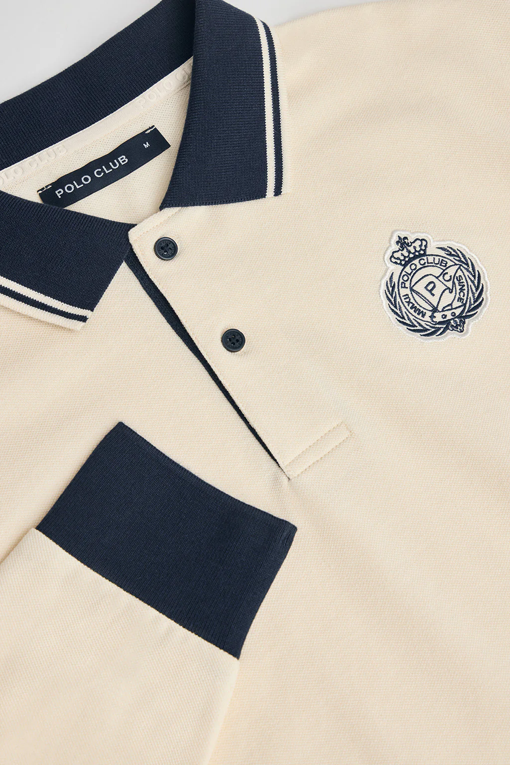 Nude long-sleeve polo shirt Anchor with nautical detail - Image 6