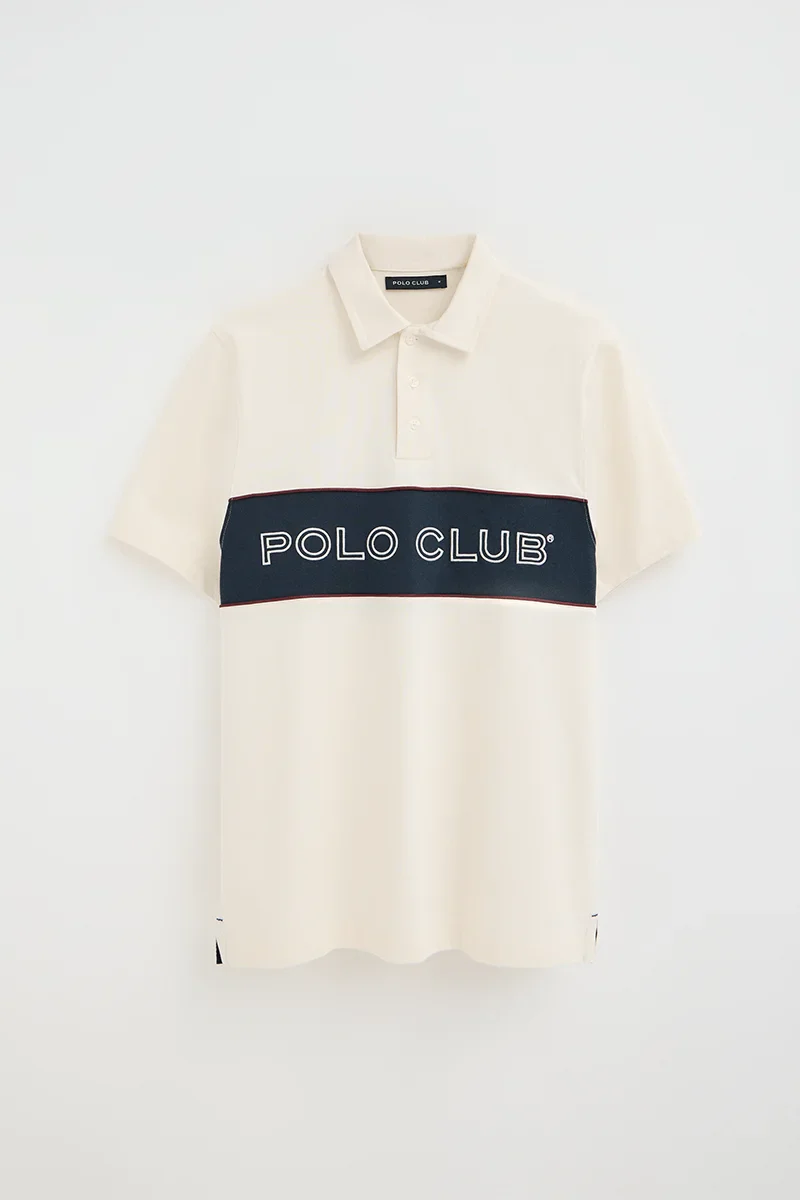 Nude rugby polo shirt with Polo Club embroidery - Image 10