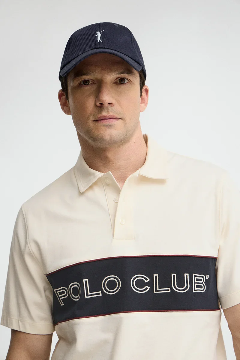 Nude rugby polo shirt with Polo Club embroidery - Image 3