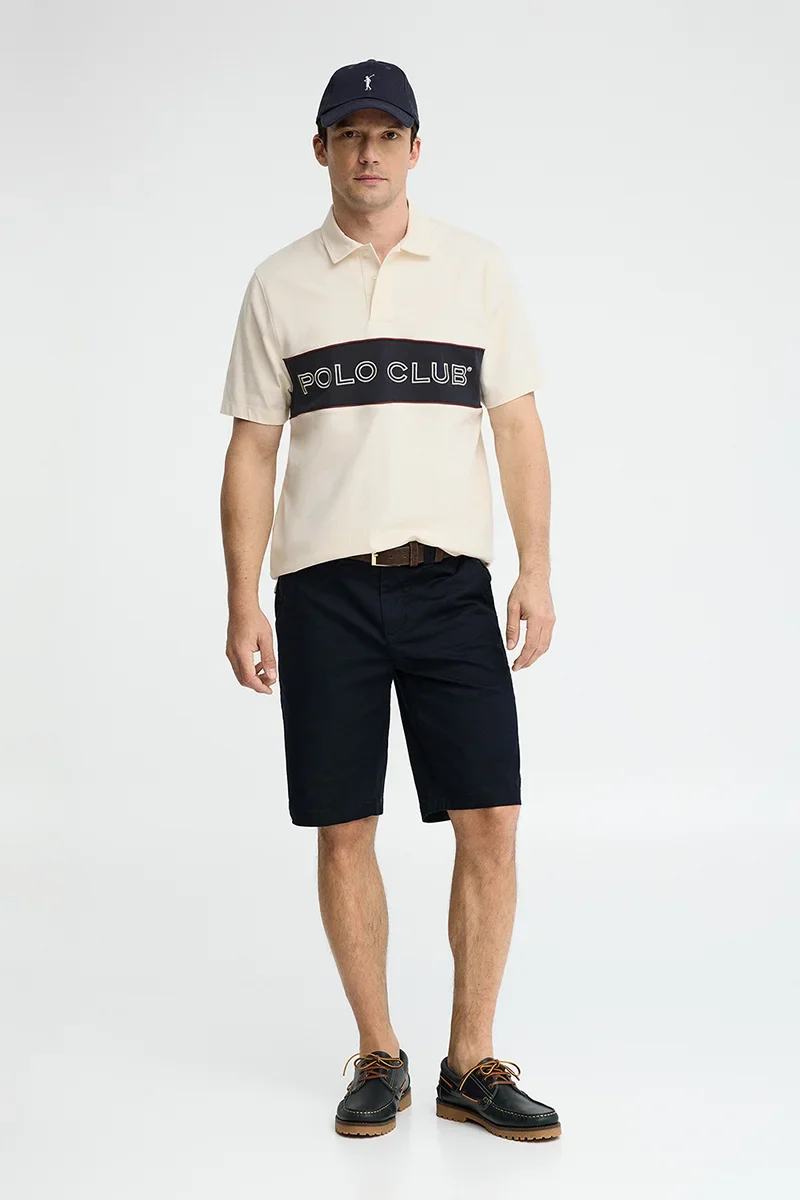Nude rugby polo shirt with Polo Club embroidery - Image 4
