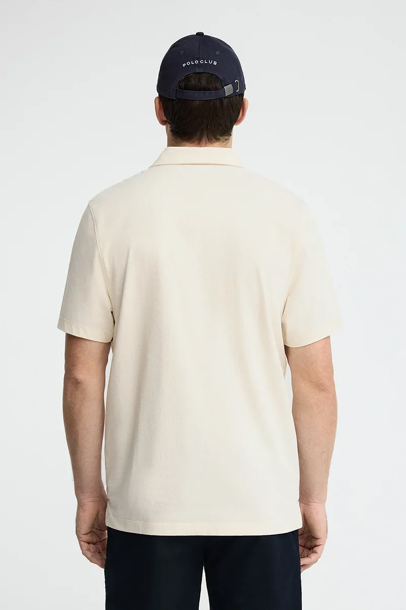 Nude rugby polo shirt with Polo Club embroidery - Image 5