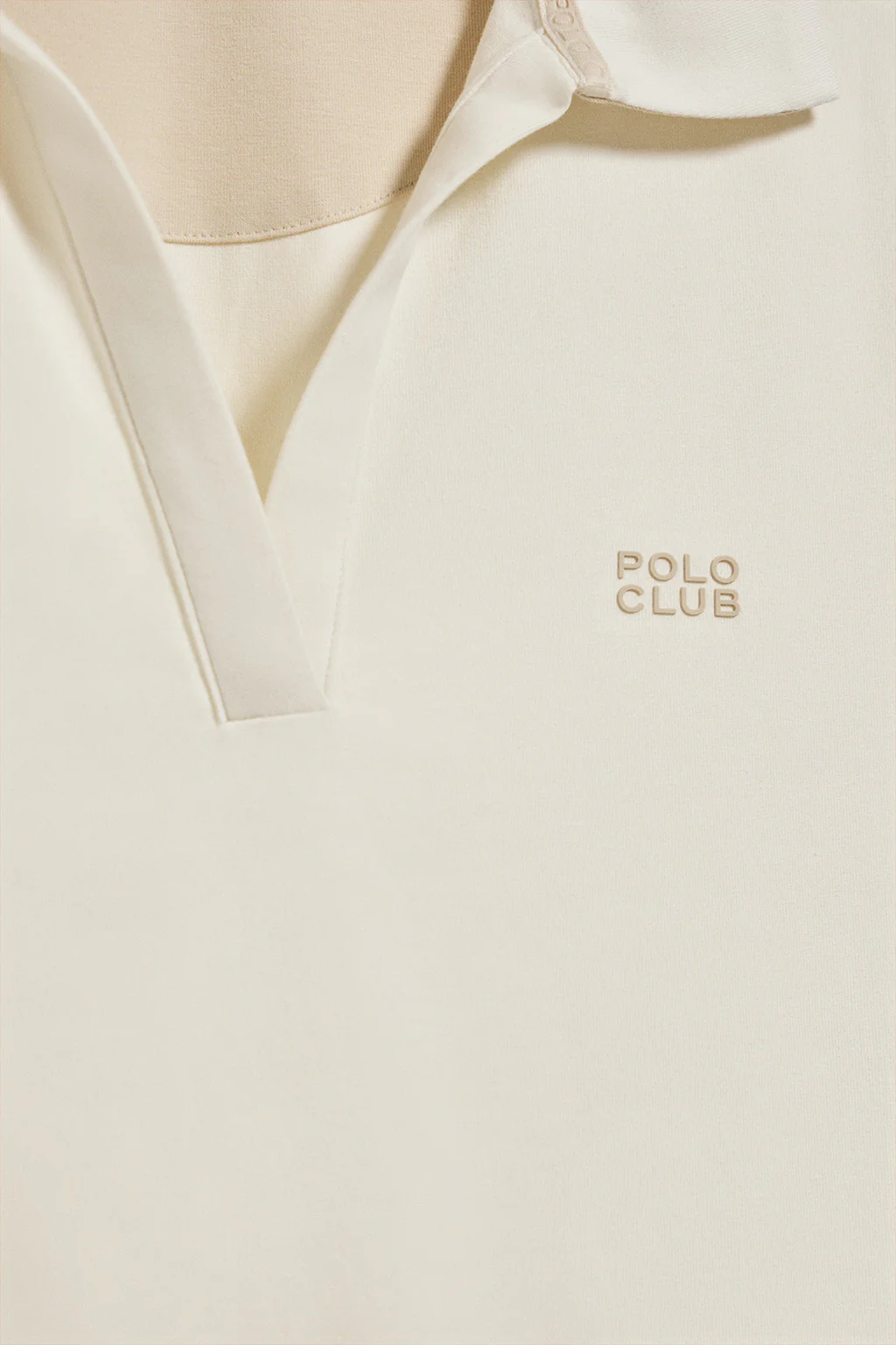Nude buttonless polo shirt Pedraza with Polo Club rubber logo - Image 6