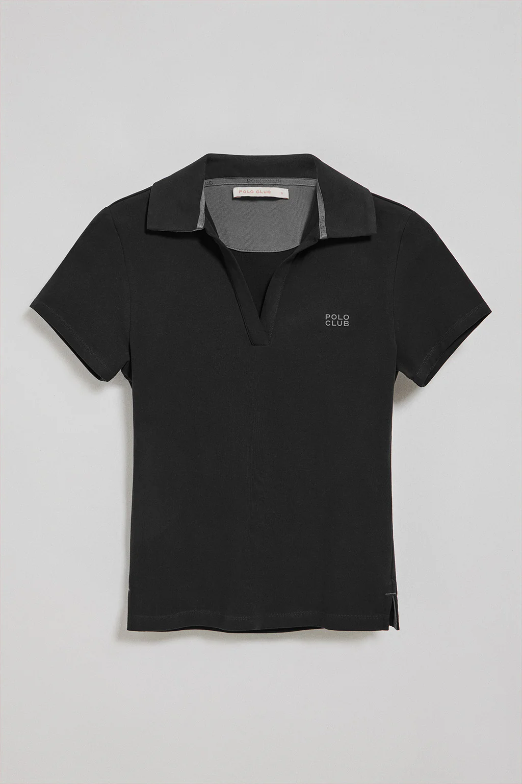 Black buttonless polo shirt Pedraza with Polo Club rubber logo - Image 5