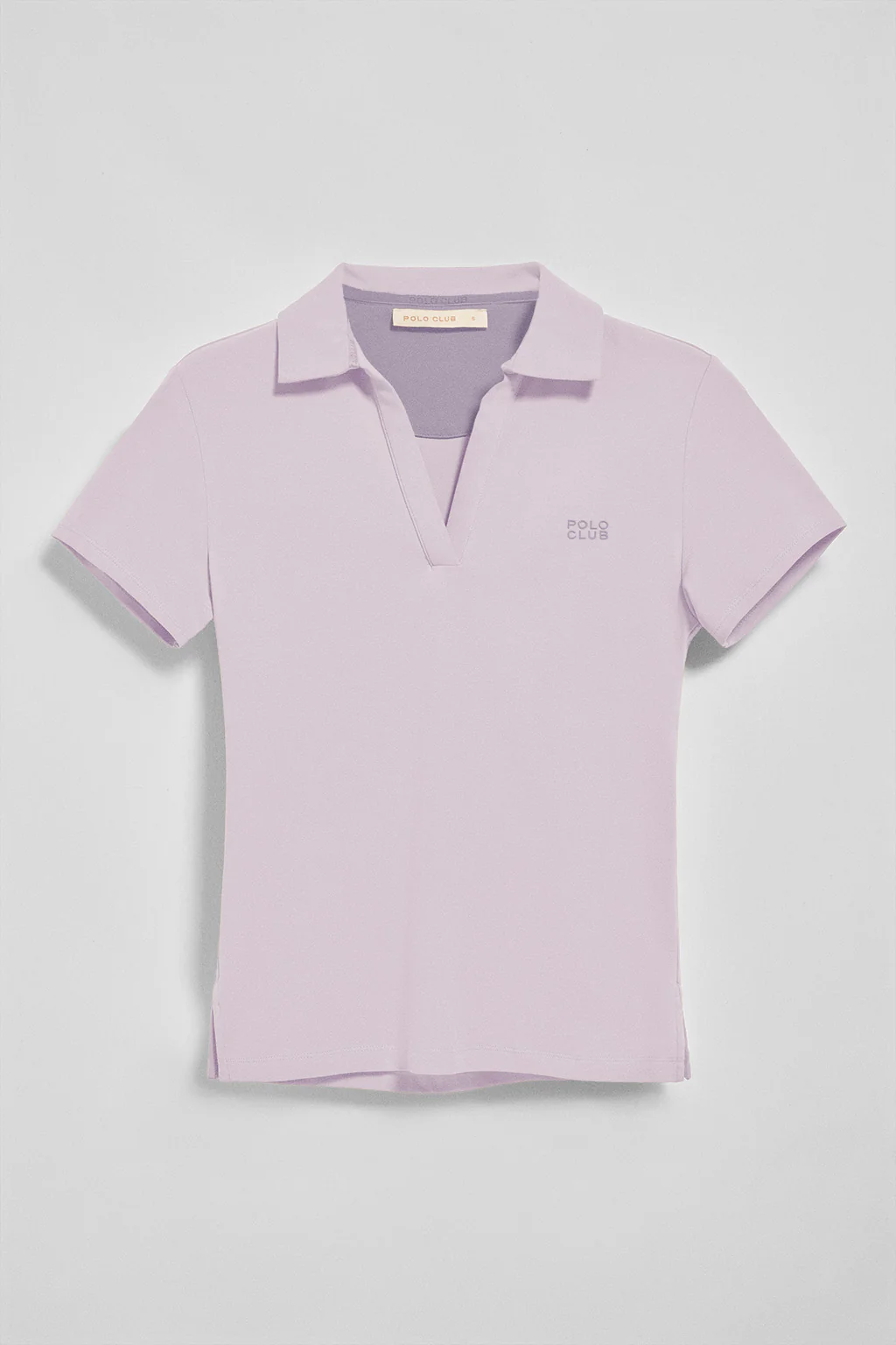 Lavender buttonless polo shirt Pedraza with Polo Club rubber logo - Image 6