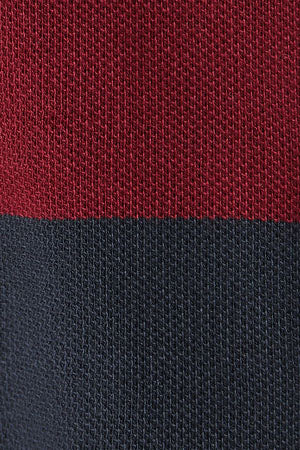 Striped polo shirt in navy blue and nude with Polo Club patch - Image 9