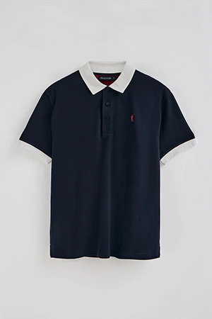 Navy-blue short-sleeve polo shirt Dareh with Rigby Go embroidery - Image 8
