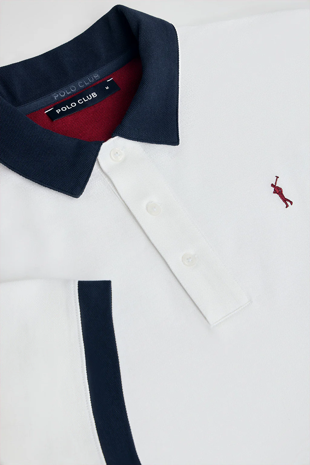 White short-sleeve polo shirt Dareh with Rigby Go embroidery - Image 7