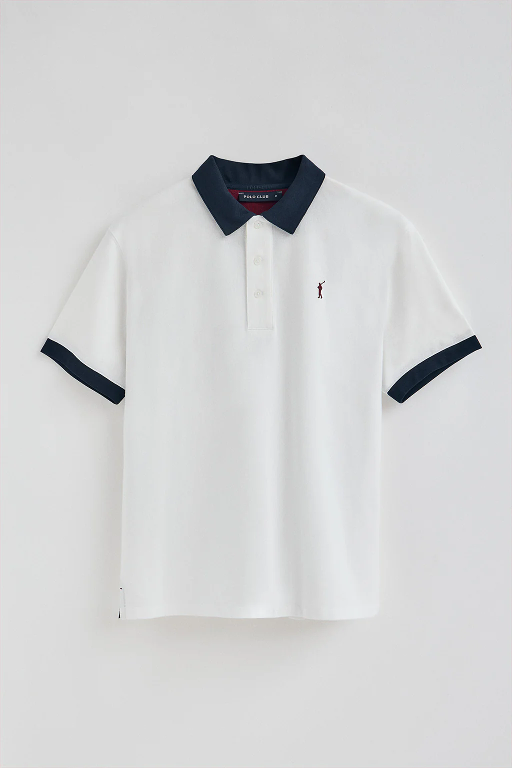 White short-sleeve polo shirt Dareh with Rigby Go embroidery - Image 8
