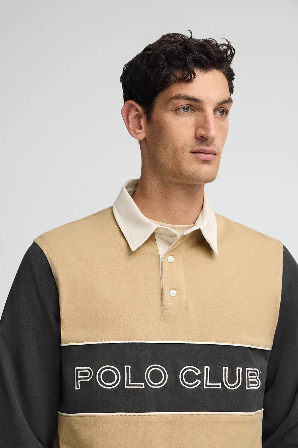 Light-brown polo shirt Daviero with Polo Club embroidery - Image 3