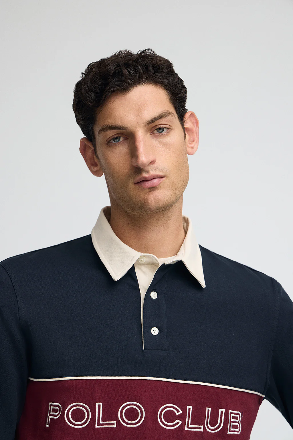 Navy-blue polo shirt Daviero with Polo Club embroidery - Image 3