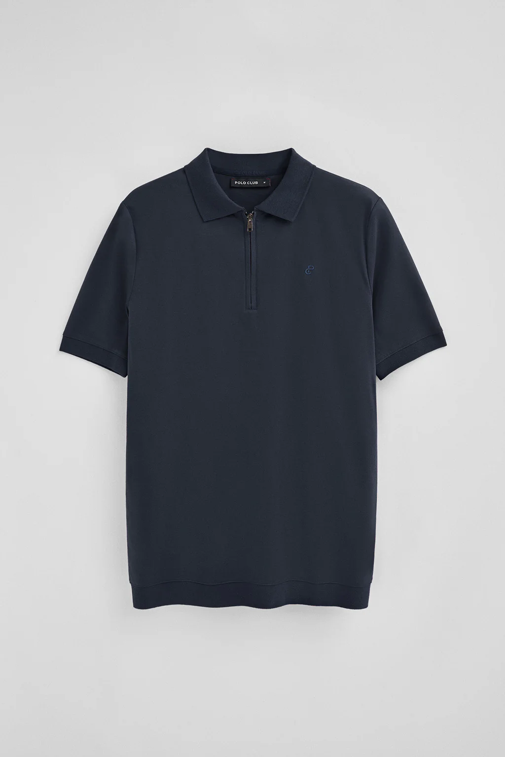 Navy-blue zipped polo shirt Esko with embroidered monogram - Image 5
