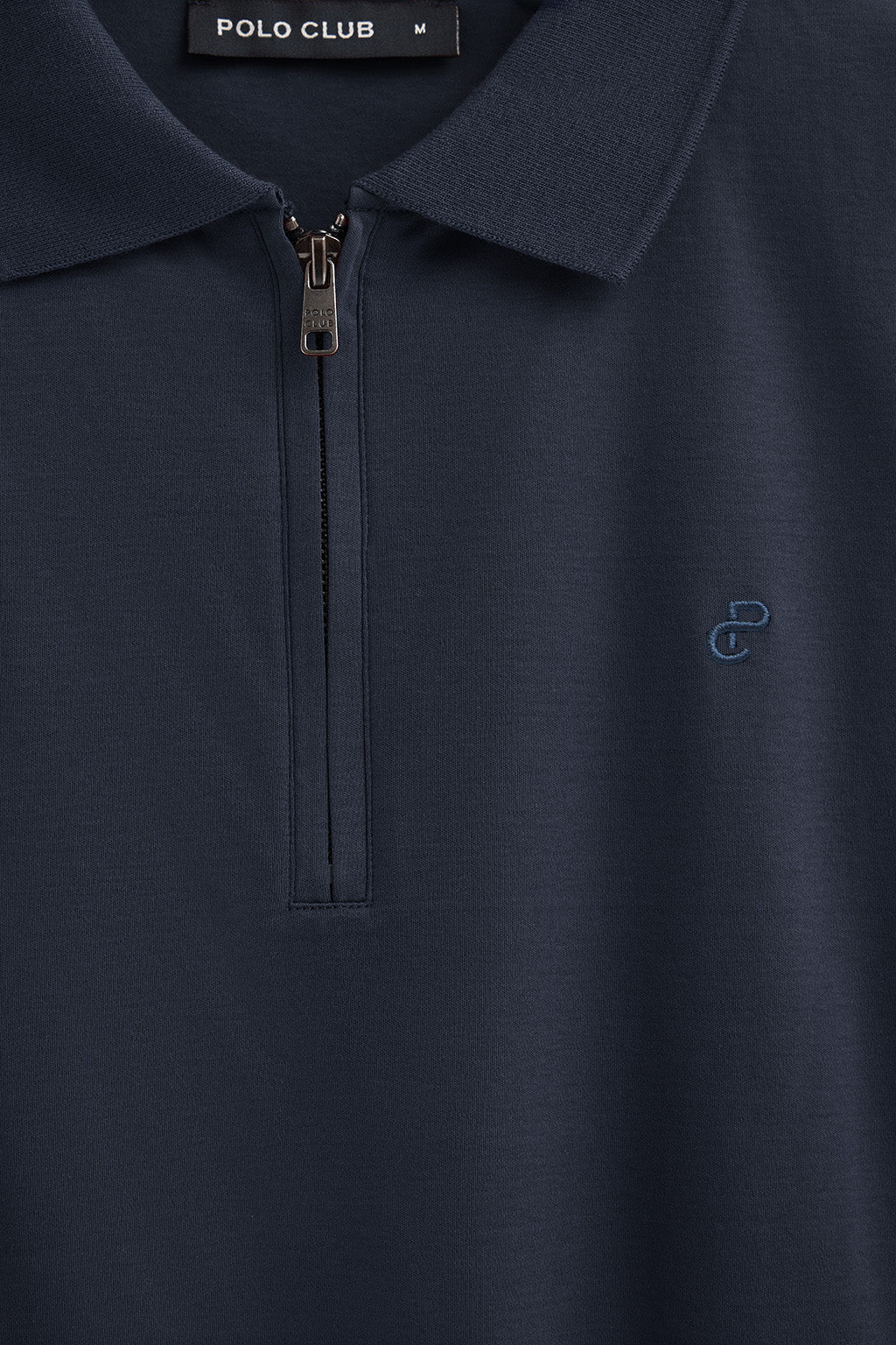 Navy-blue zipped polo shirt Esko with embroidered monogram - Image 7