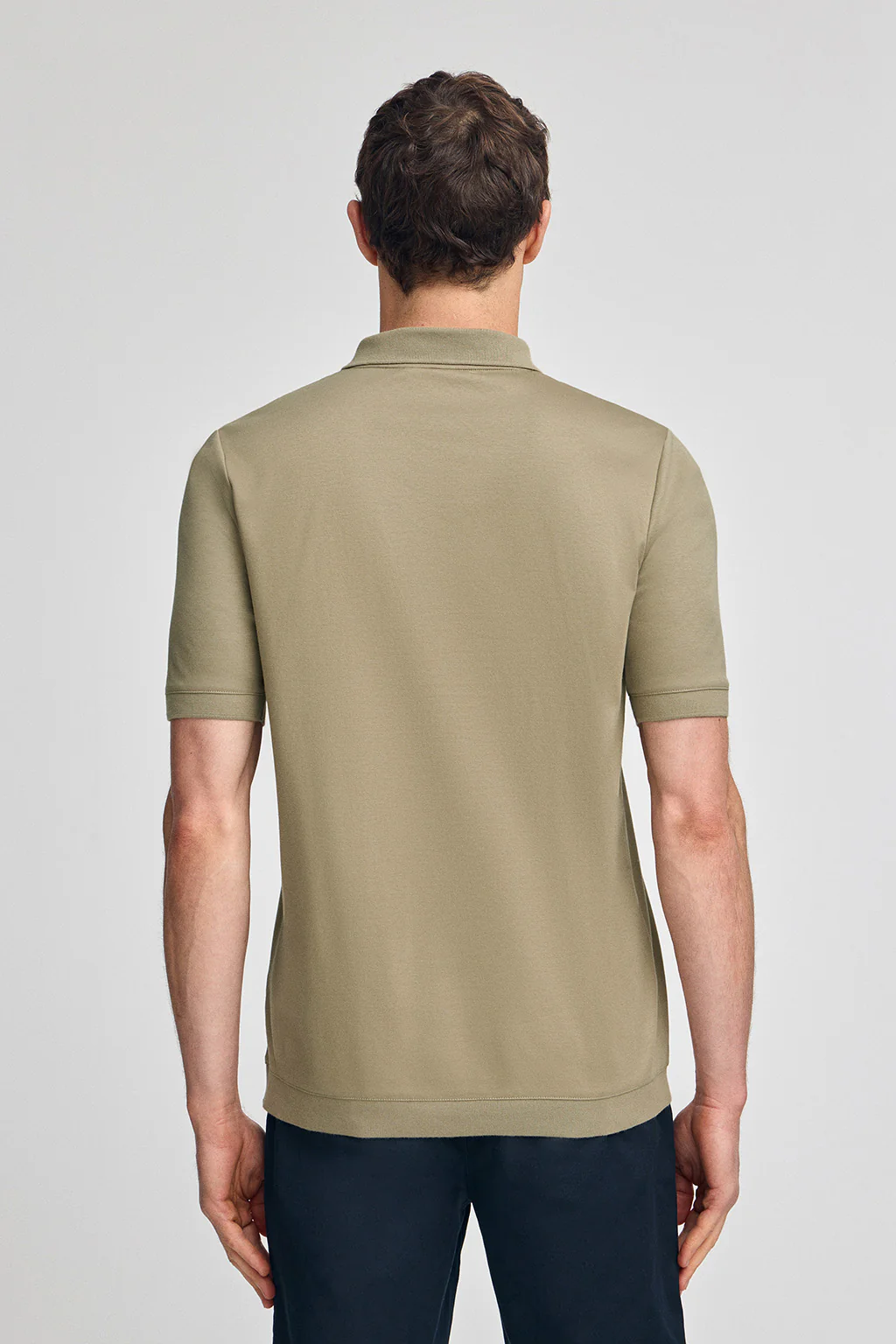 Light-green zipped polo shirt Esko with embroidered monogram - Image 2