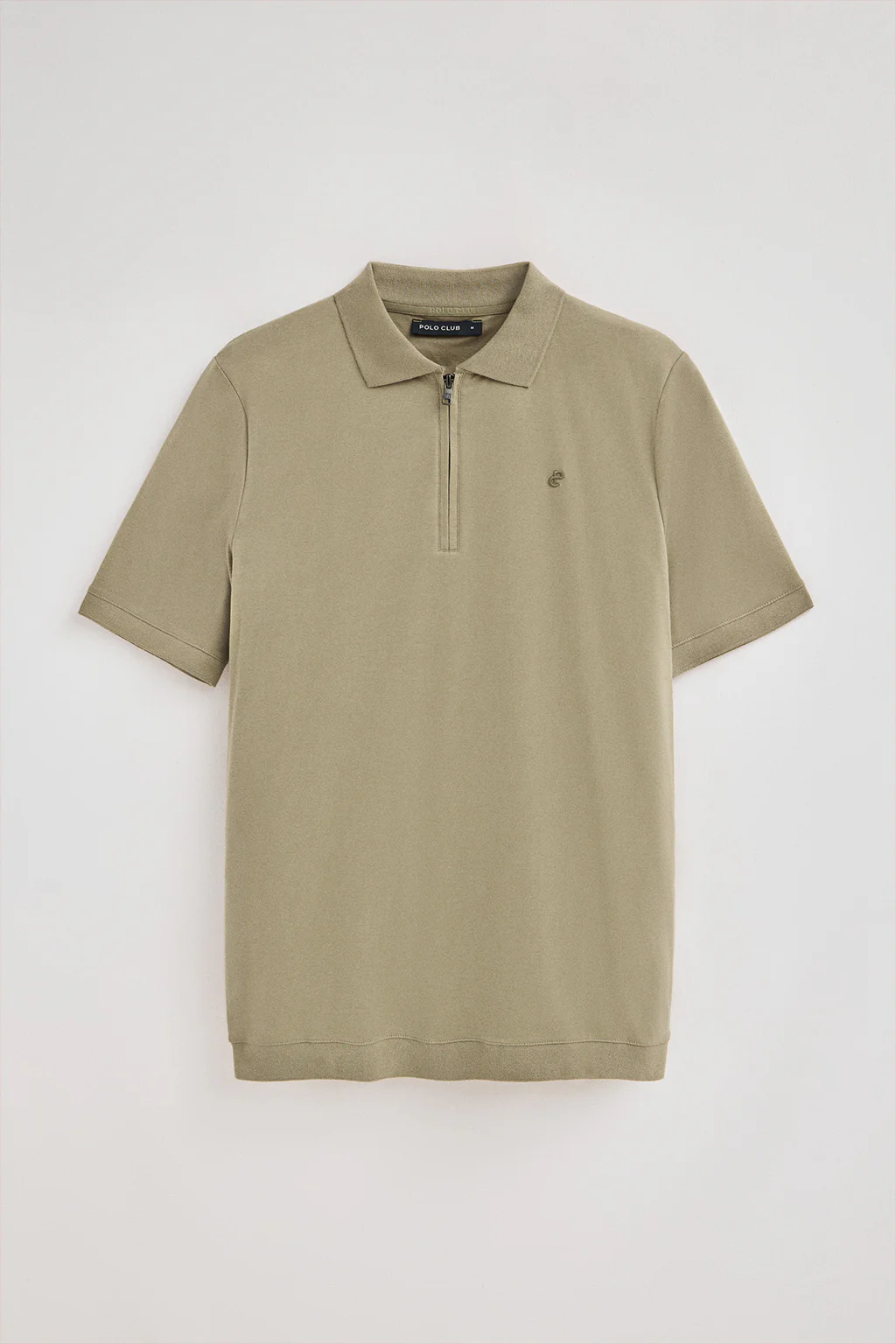 Light-green zipped polo shirt Esko with embroidered monogram - Image 5
