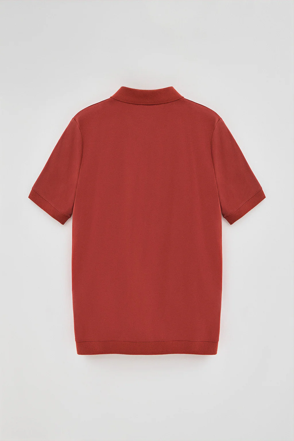Reddish zipped polo shirt Esko with embroidered monogram - Image 6