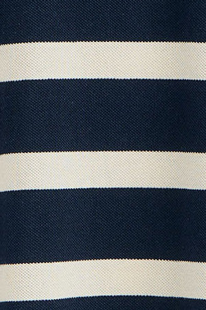 Navy-blue striped polo shirt Genova with embroidered monogram - Image 10