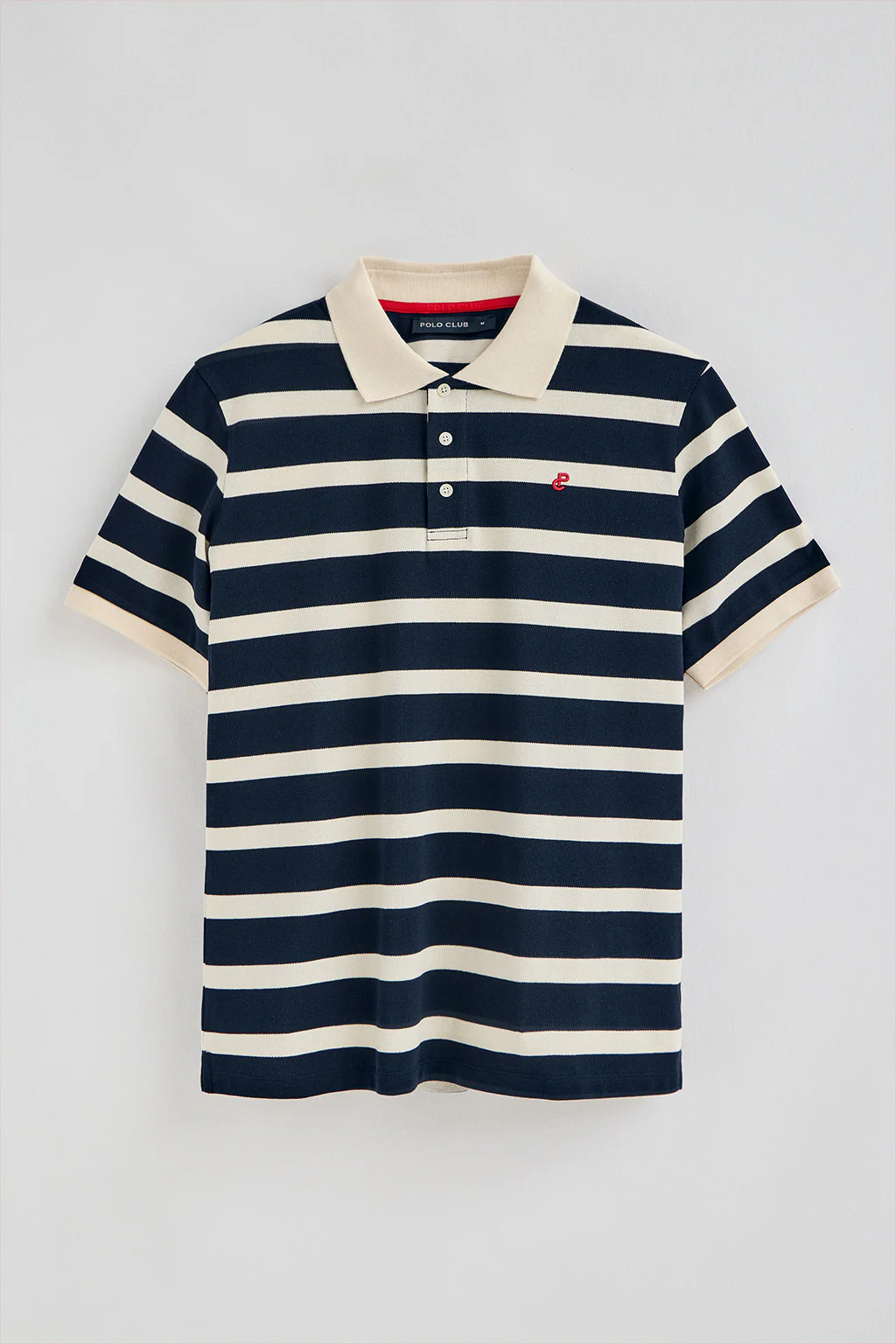 Navy-blue striped polo shirt Genova with embroidered monogram - Image 6