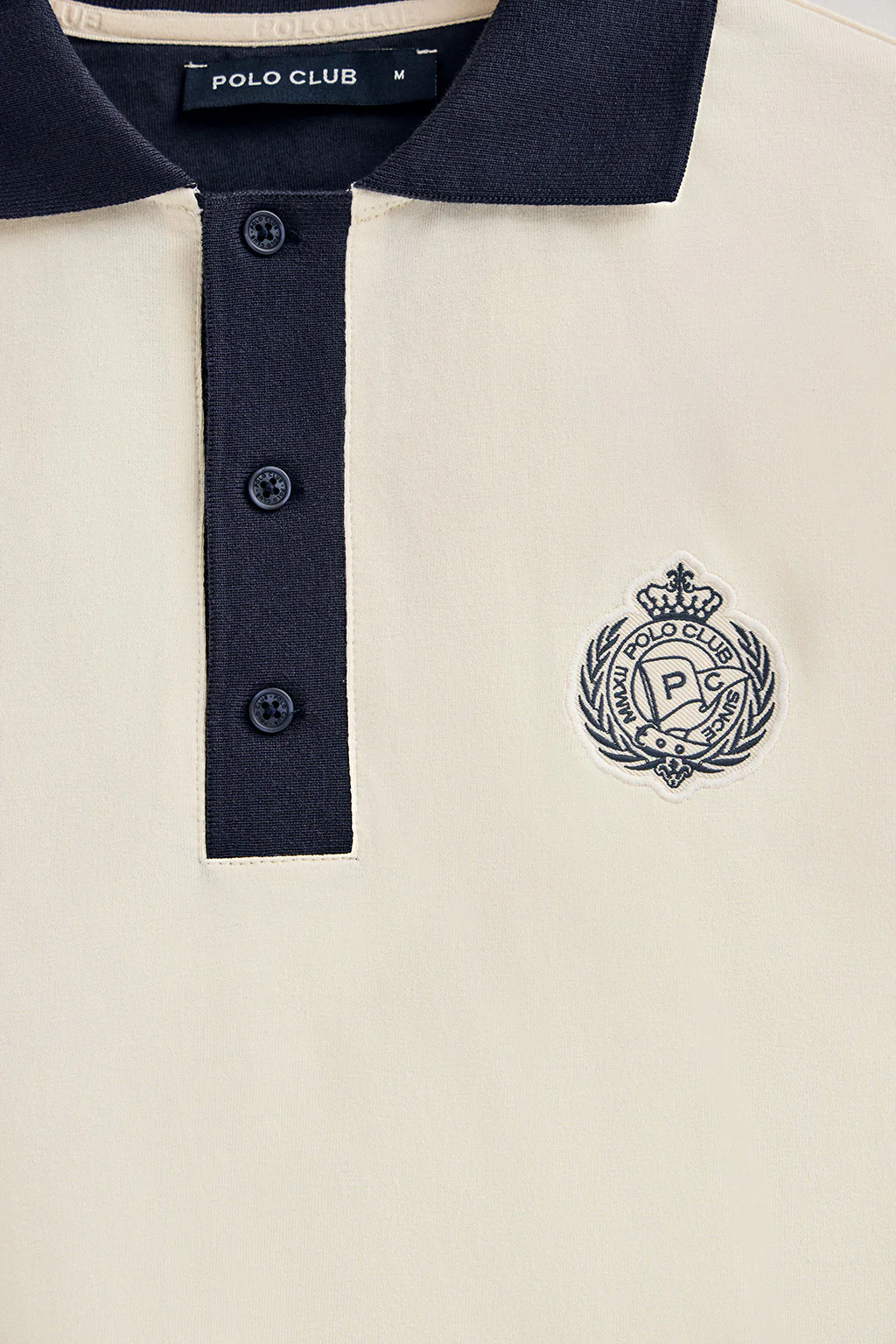Nude short-sleeve polo shirt Morfeo with nautical detail - Image 6