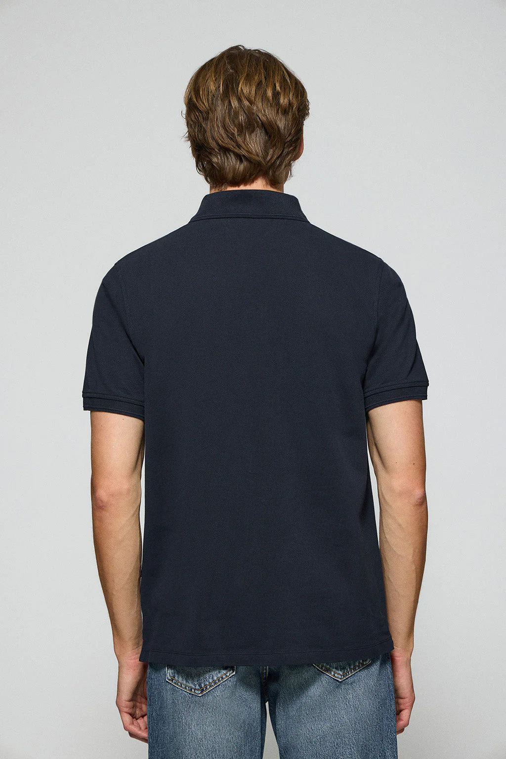 Navy-blue polo shirt Nautic with chest nautical patch - Image 5