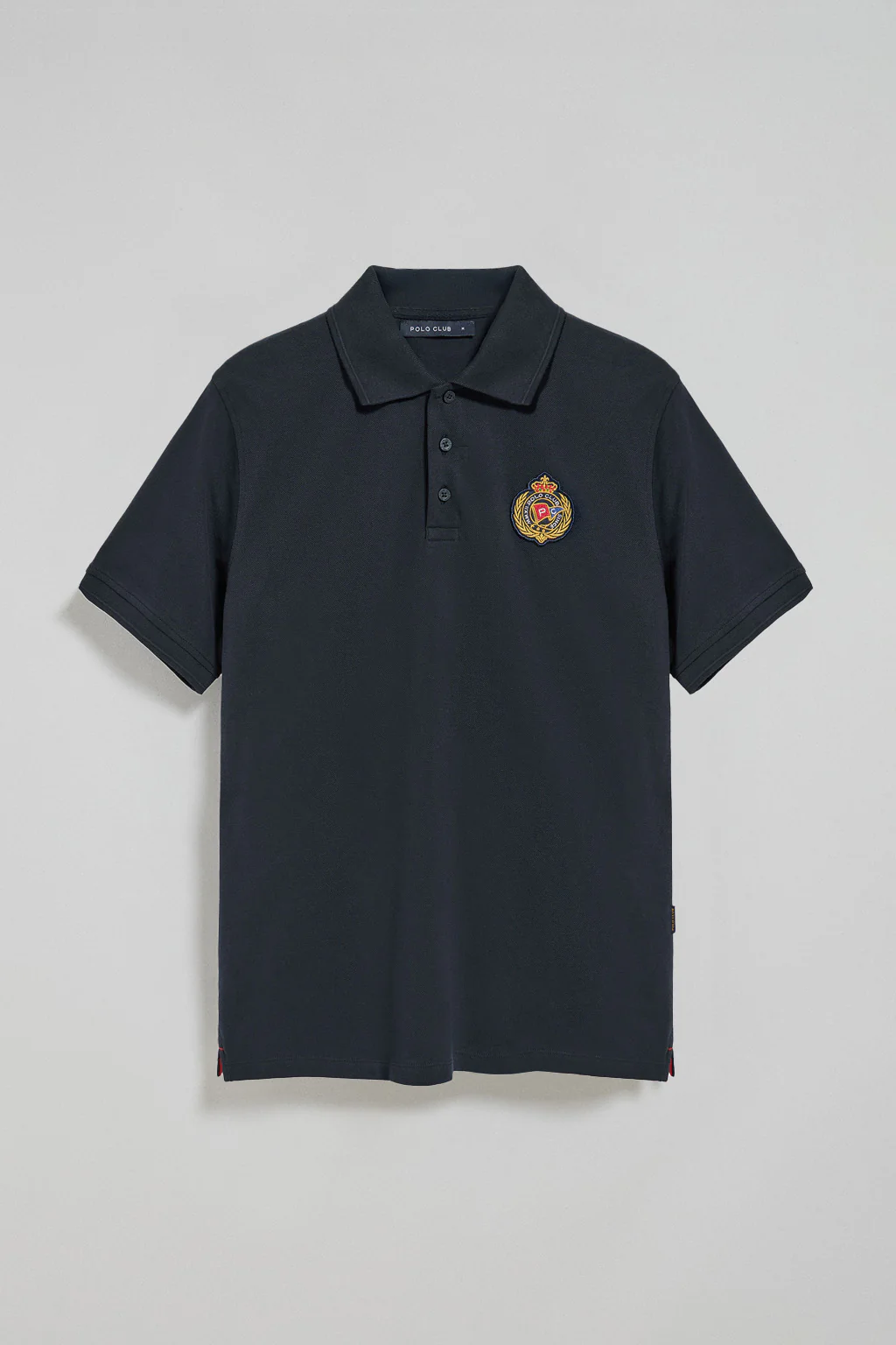 Navy-blue polo shirt Nautic with chest nautical patch - Image 6