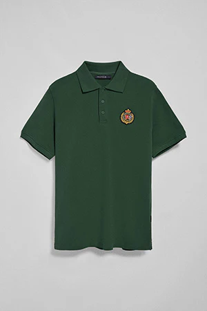 Green polo shirt Nautic with chest nautical patch - Image 9