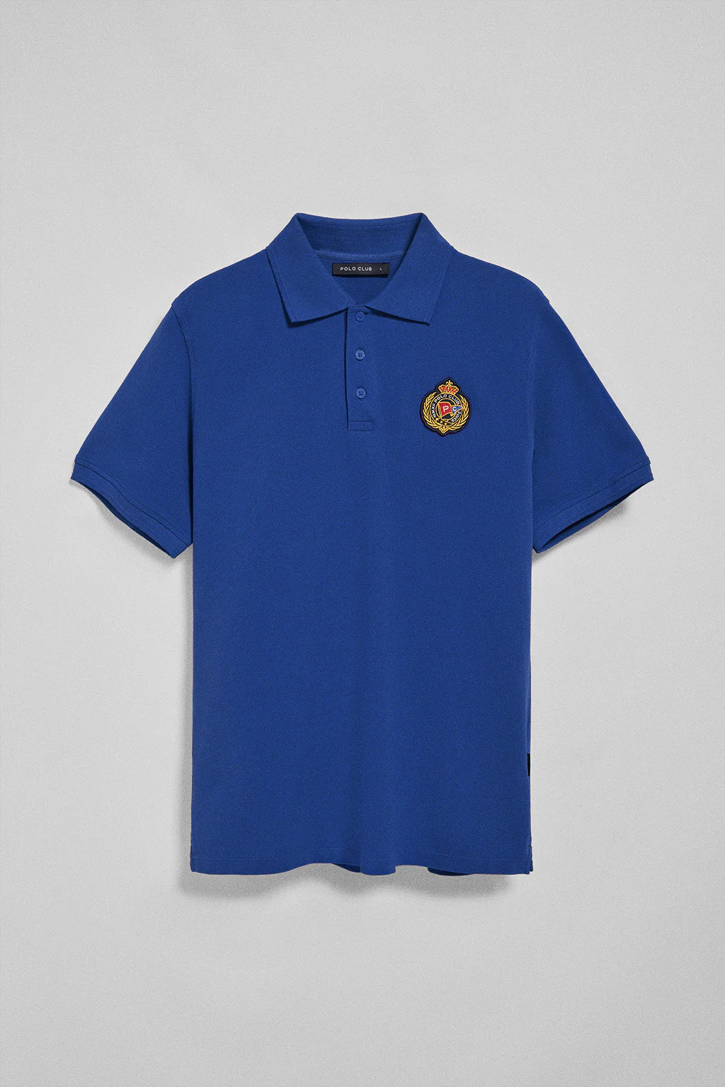Royal-blue polo shirt Nautic with chest nautical patch - Image 6
