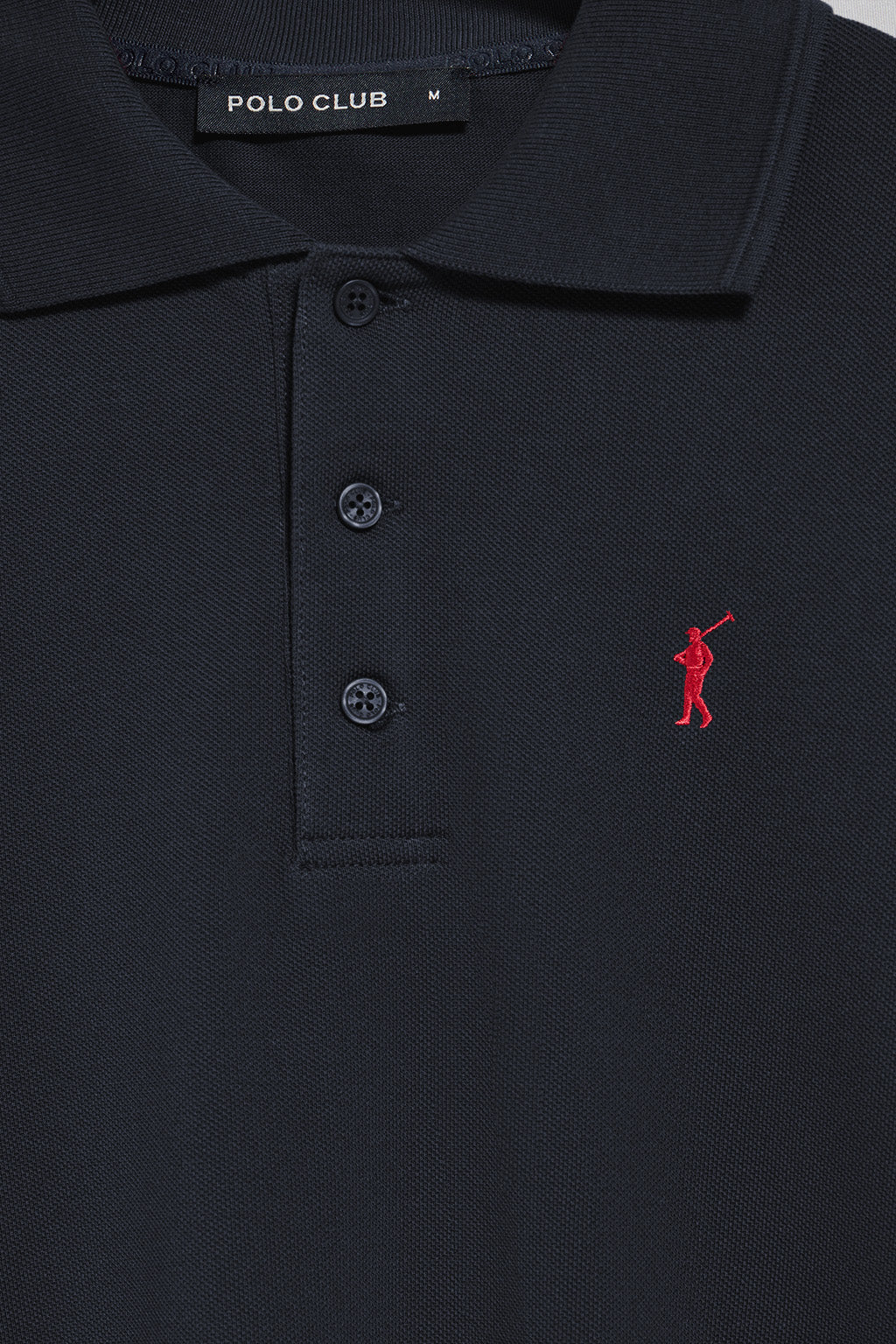 Long-sleeve polo shirt with Rigby Go logo 2 pack (navy blue and white) - Image 7