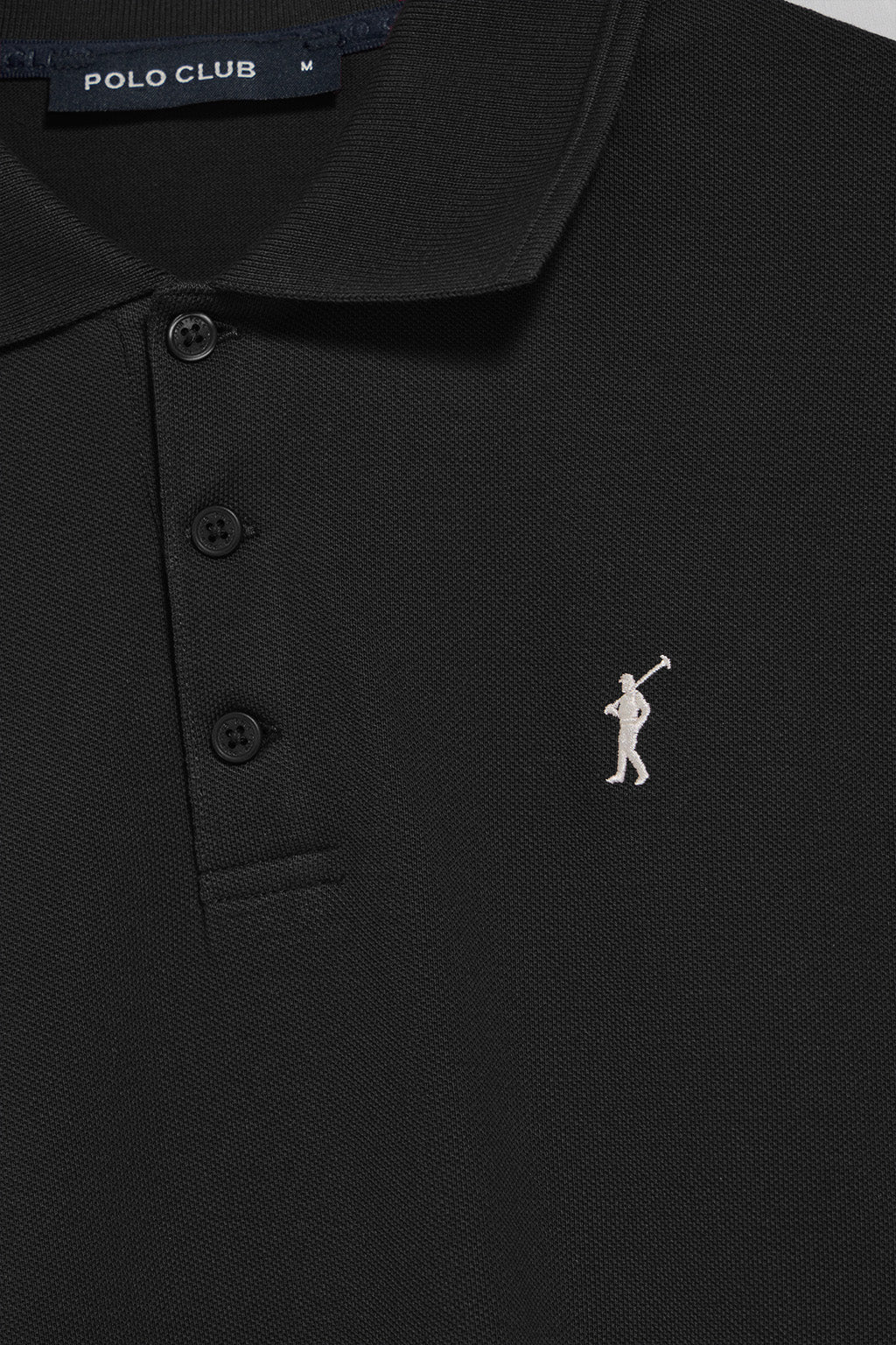 Polo shirt with three buttons and Rigby Go logo 3 pack (black, navy blue and white) - Image 9