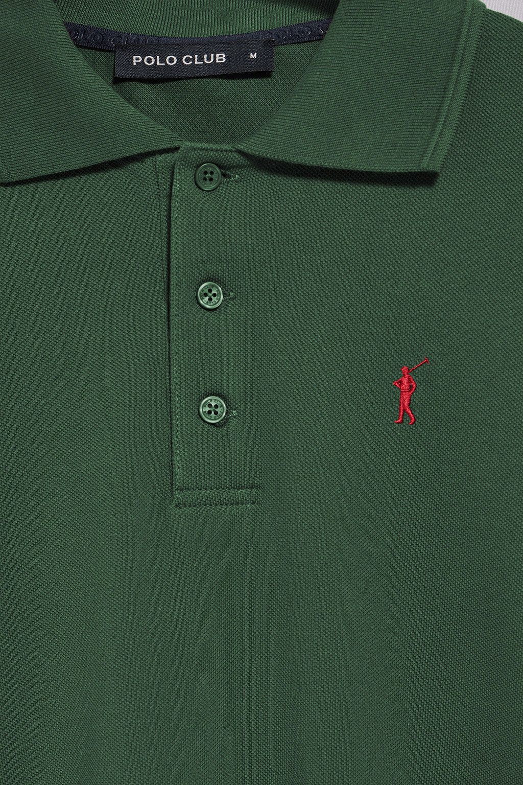 Long-sleeve polo shirt with Rigby Go logo 3 pack (navy blue, bottle green and black) - Image 3