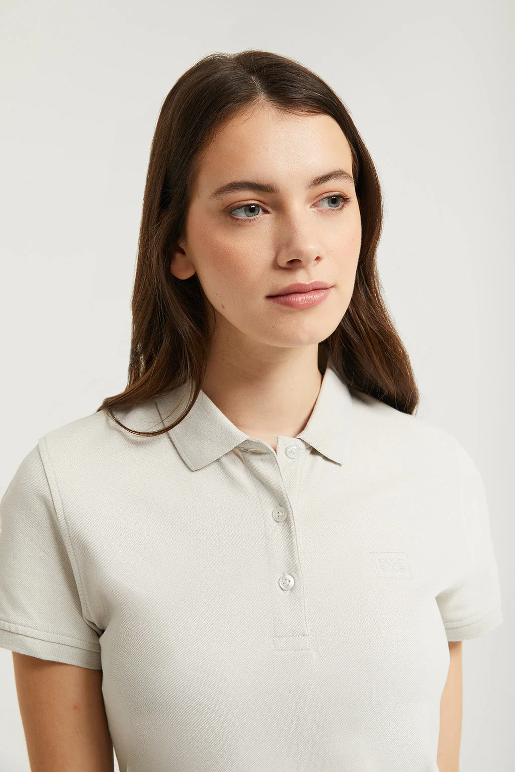 Light-grey short-sleeve pique polo shirt with Polo Club logo - Image 3