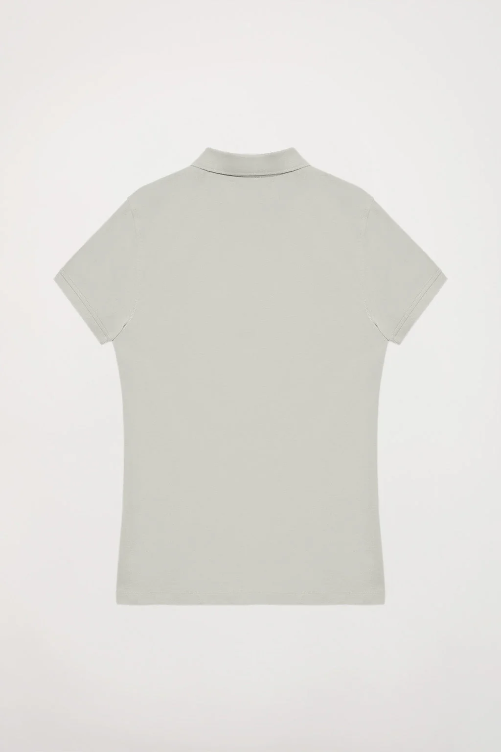 Light-grey short-sleeve pique polo shirt with Polo Club logo - Image 9