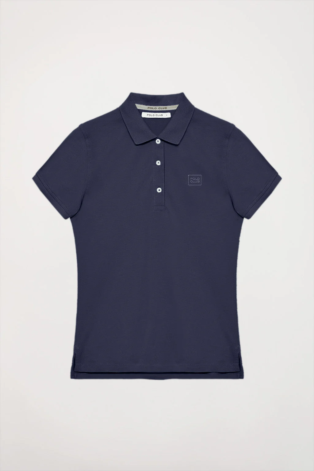 Navy-blue short-sleeve pique polo shirt with Polo Club logo - Image 9