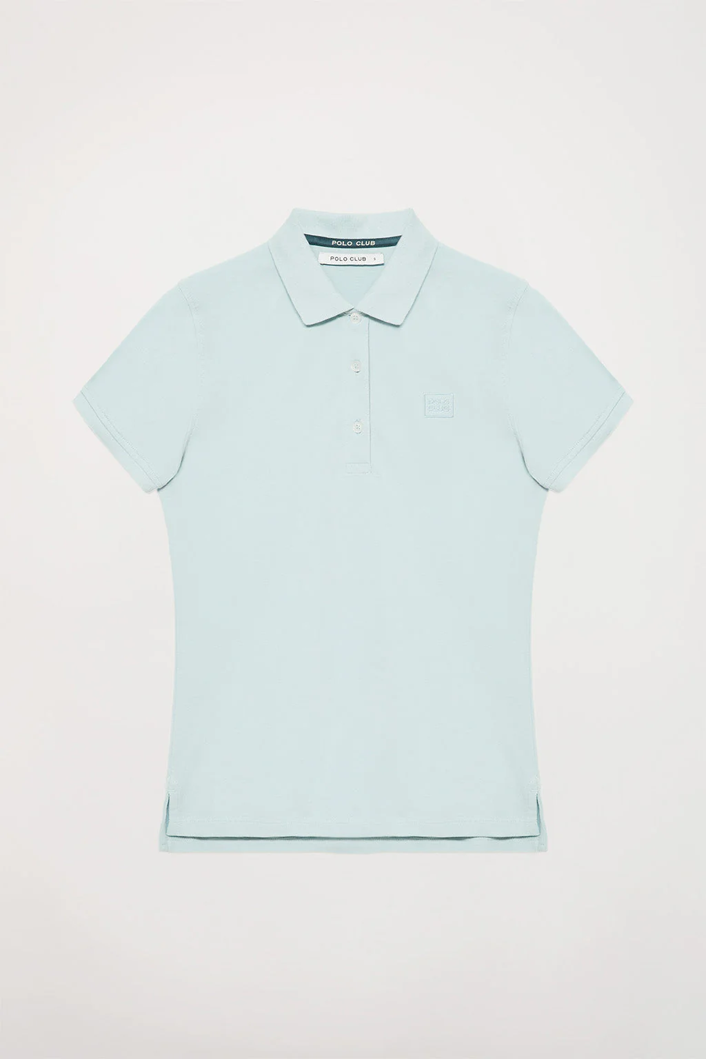 Sky-blue short-sleeve pique polo shirt with Polo Club logo - Image 6