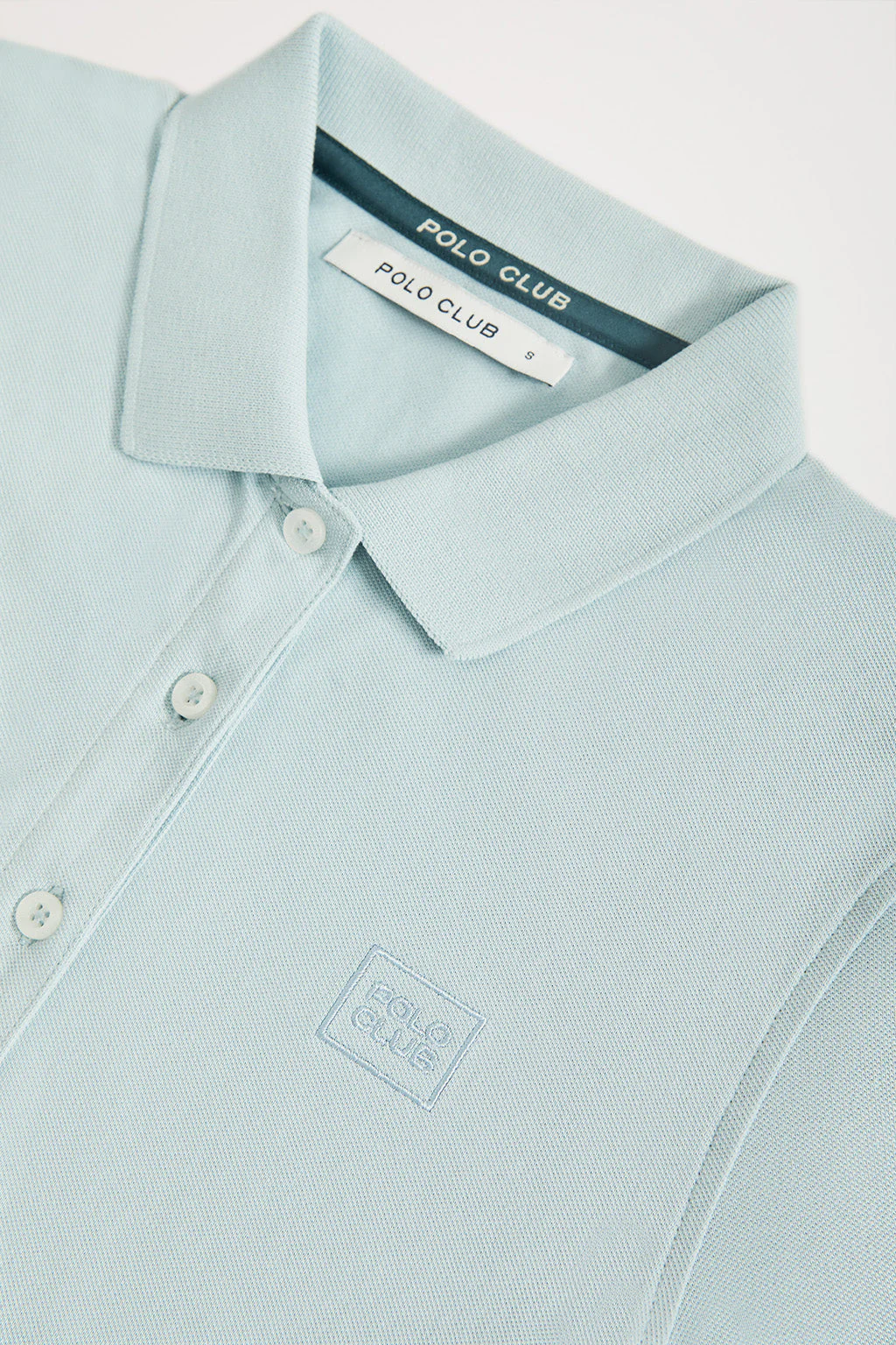 Sky-blue short-sleeve pique polo shirt with Polo Club logo - Image 7