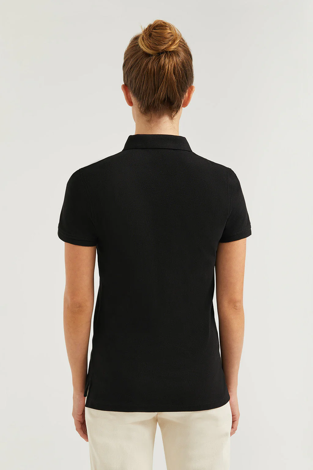 Black short-sleeve pique polo shirt with Rigby Go logo - Image 6