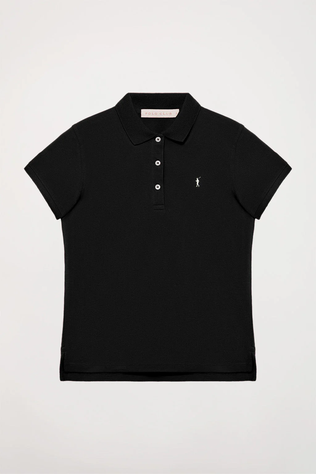 Black short-sleeve pique polo shirt with Rigby Go logo - Image 8