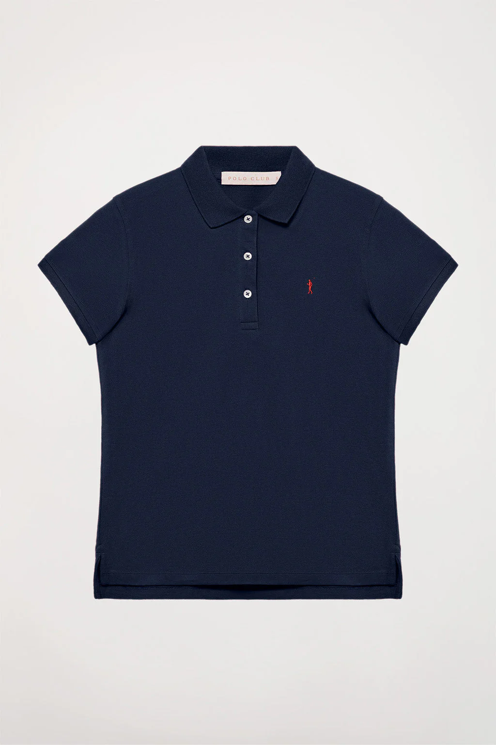 Navy-blue short-sleeve pique polo shirt with Rigby Go logo - Image 6