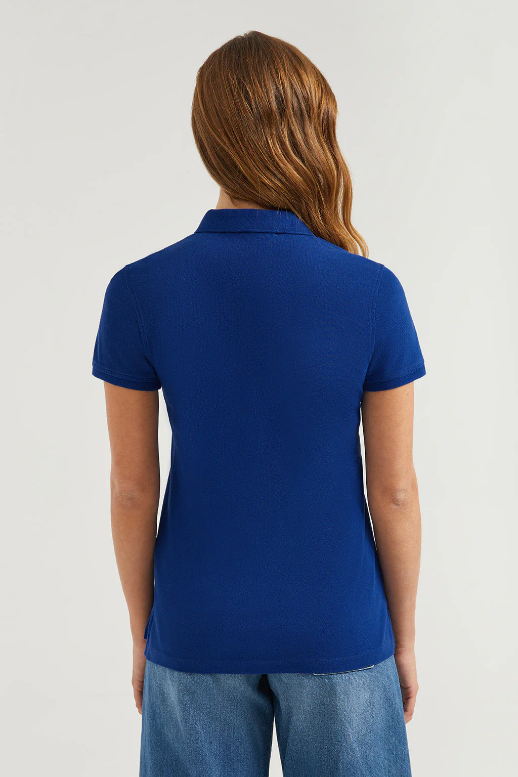 Royal-blue short-sleeve pique polo shirt with Rigby Go logo - Image 2
