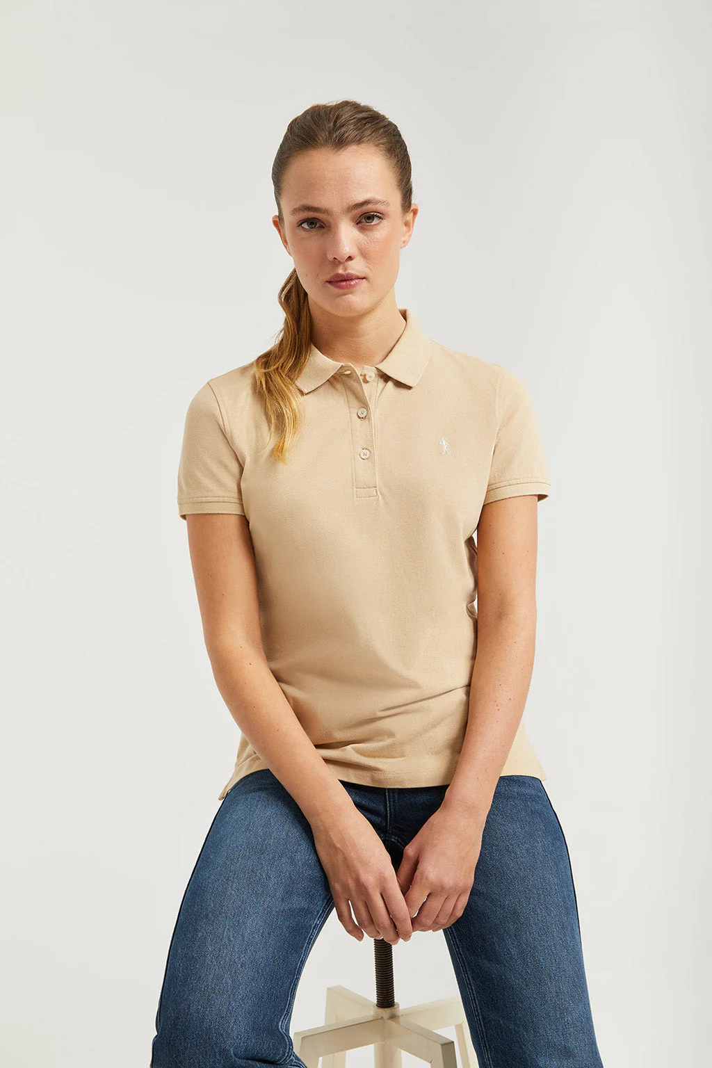 Sandy short-sleeve pique polo shirt with Rigby Go logo