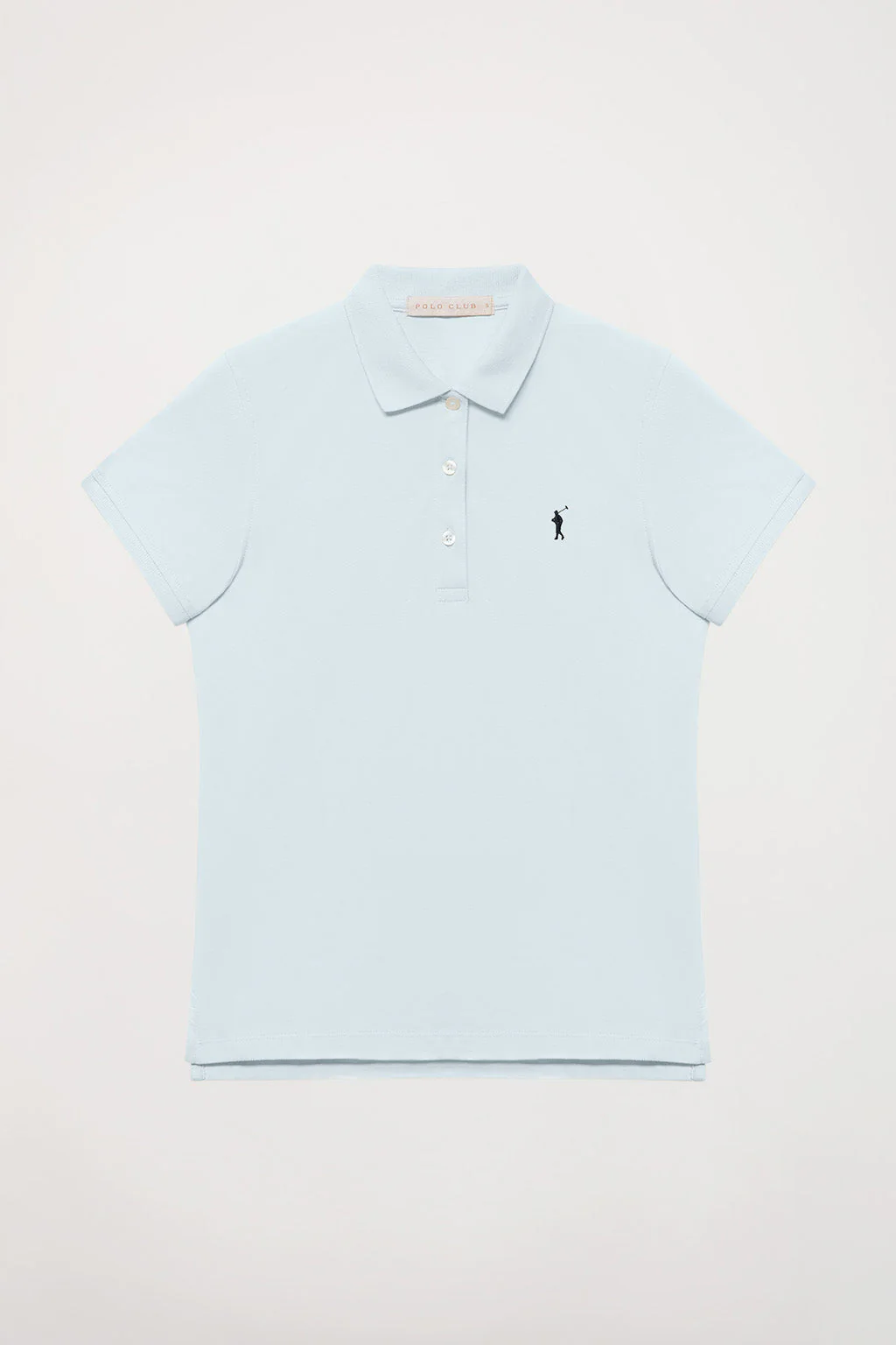 Sky-blue short-sleeve pique polo shirt with Rigby Go logo - Image 7