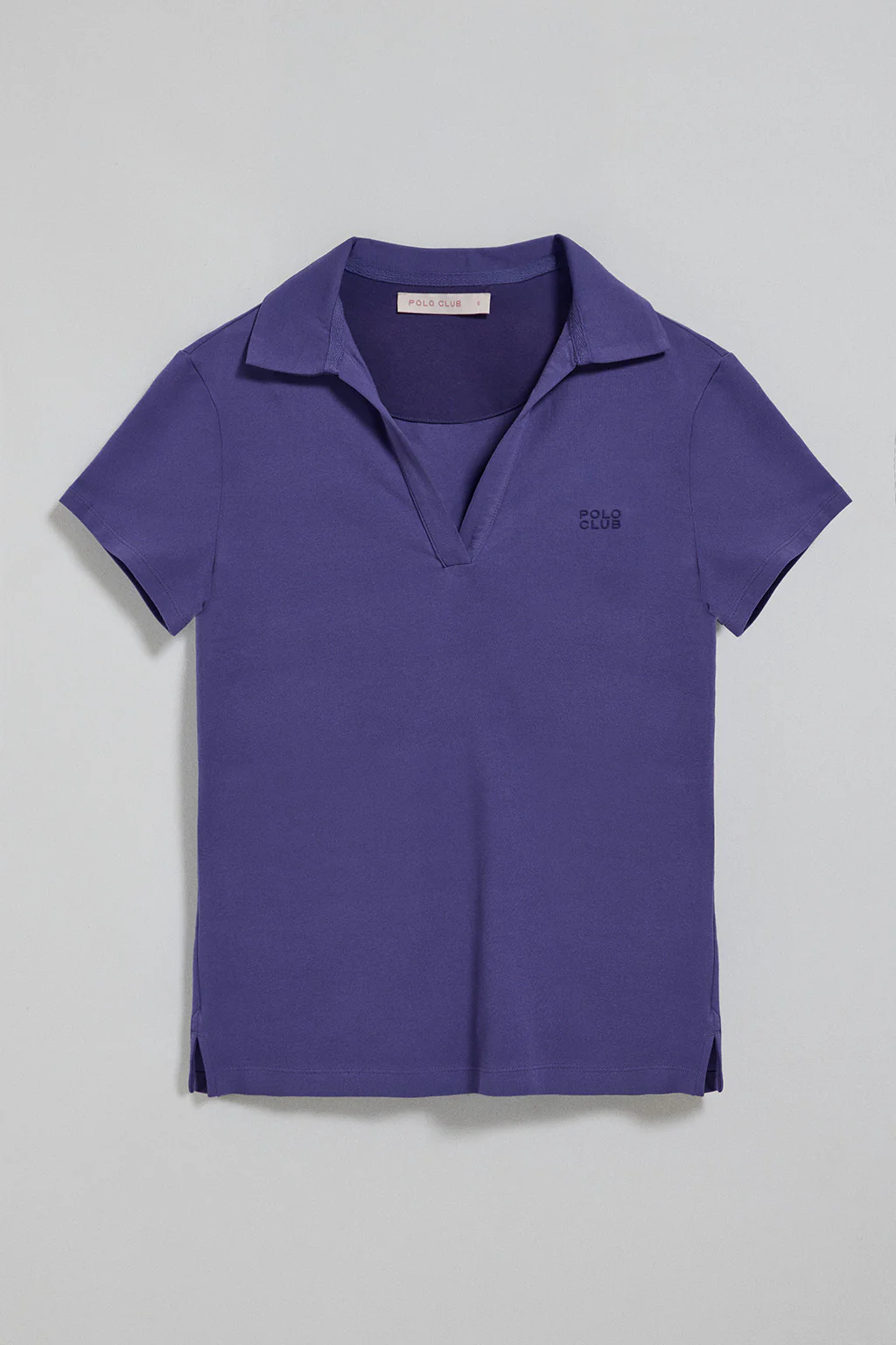Ocean-blue buttonless polo shirt Pedraza with Polo Club rubber logo - Image 5