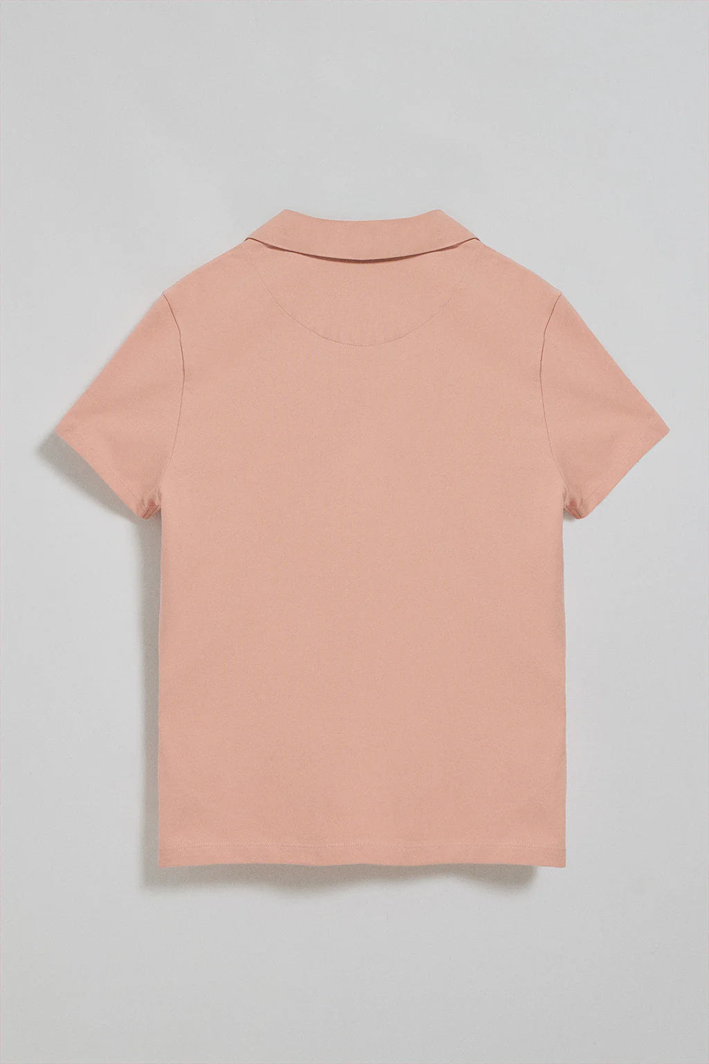 Pale-pink buttonless polo shirt Pedraza with Polo Club rubber logo - Image 6