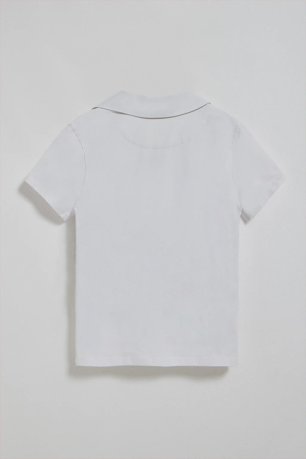 White buttonless polo shirt Pedraza with Polo Club rubber logo - Image 6