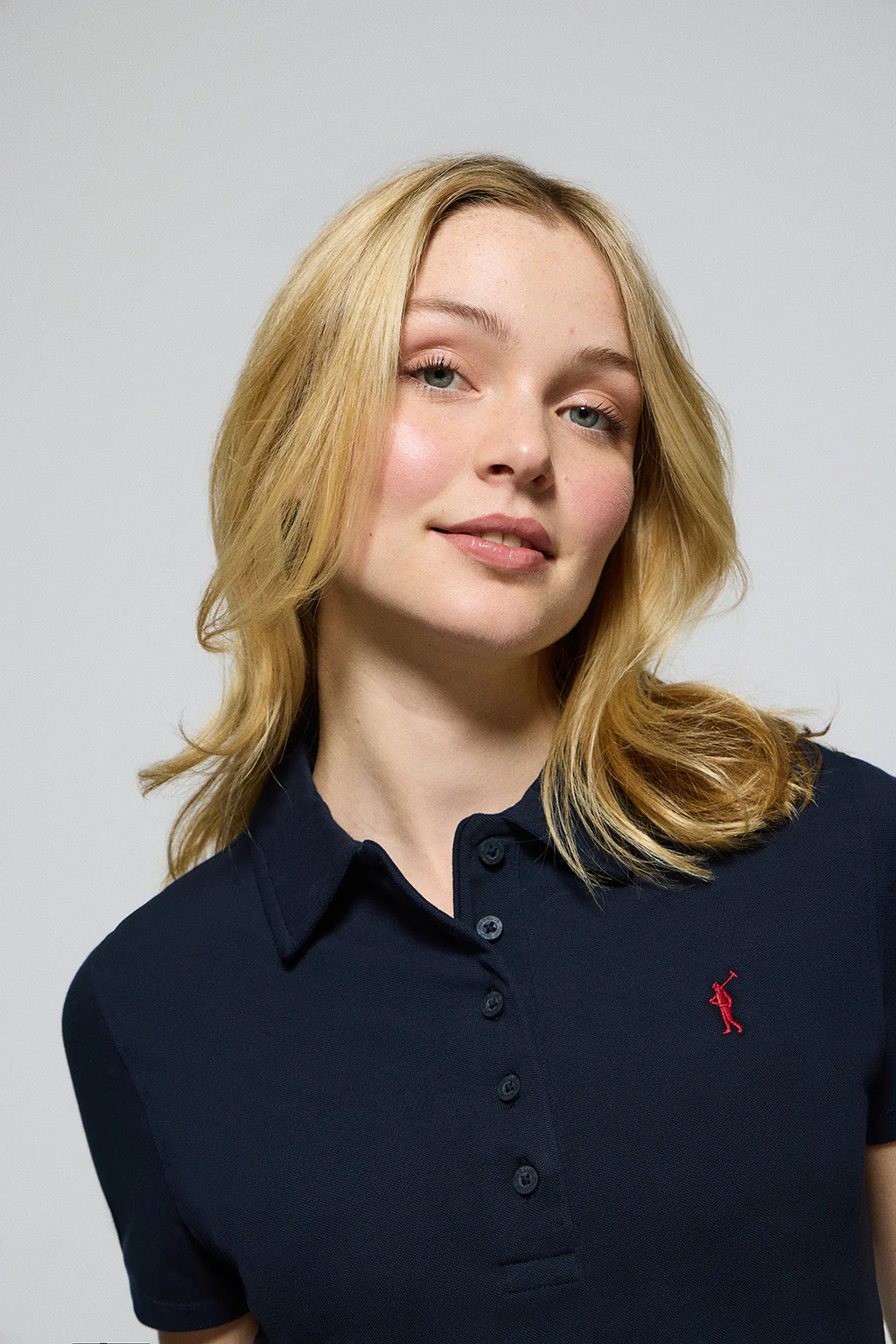 Navy-blue five-button polo shirt Pereira with Rigby Go embroidery - Image 2